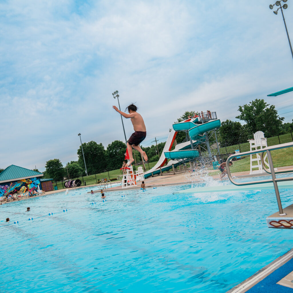 Pool view at Jeffersonville Aquatic Center.