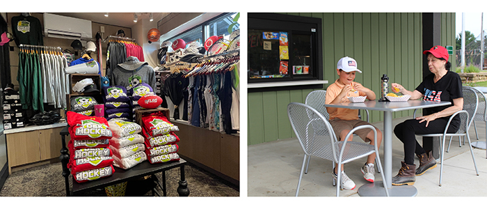 Team shop and concessions at Wick Recreation Center.