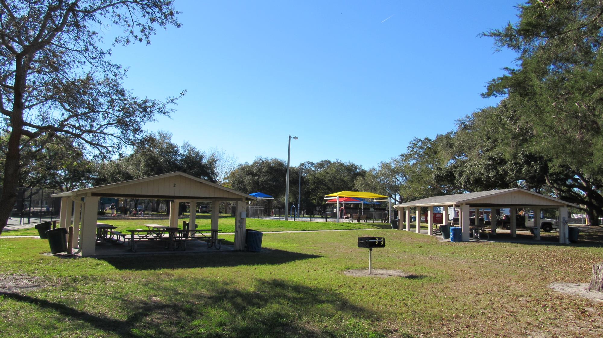 Children's spray elements at Kiwanis Sprayground.