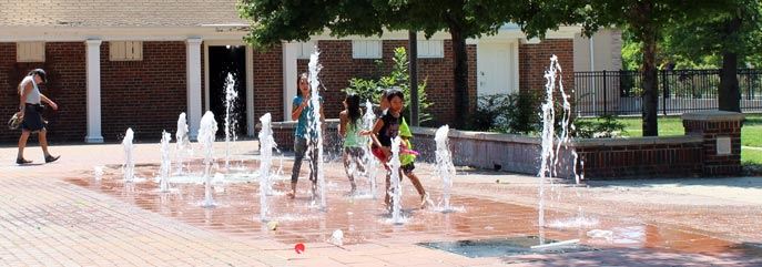 Splash pad at KS Firefighters Memorial Park.