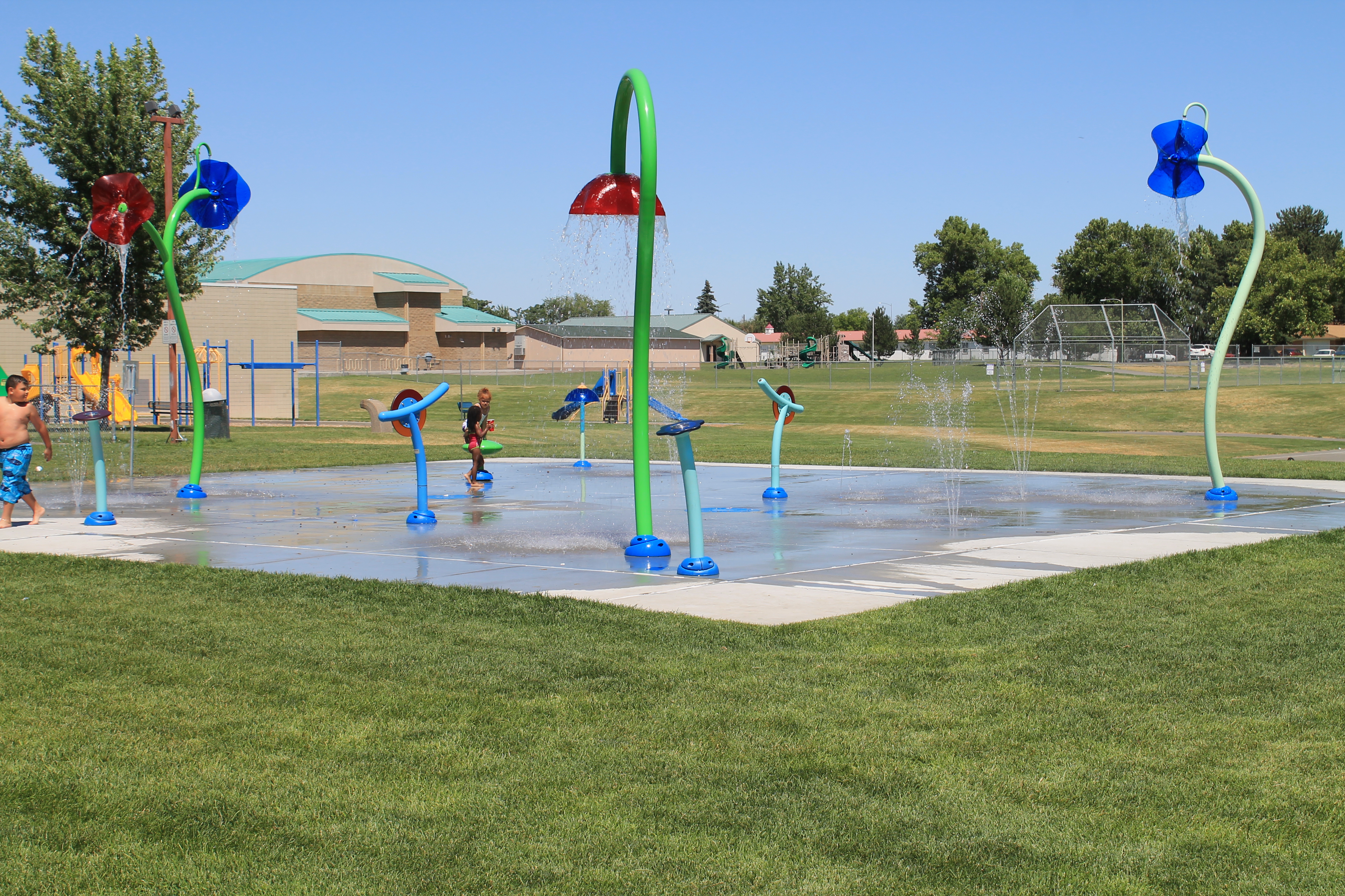 Kurtzman Splash Pad at Kurtzman Park in Pasco.