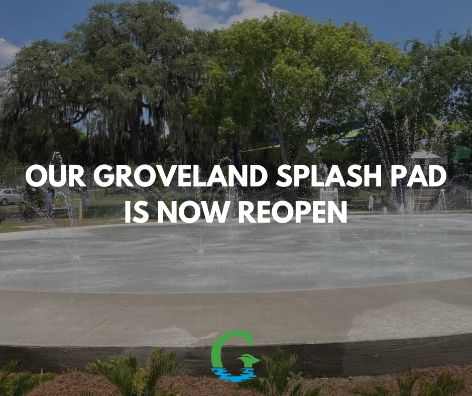 Lake David Splash Pad reopening image.