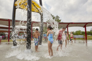 Inlow Park splash pad in Carmel.