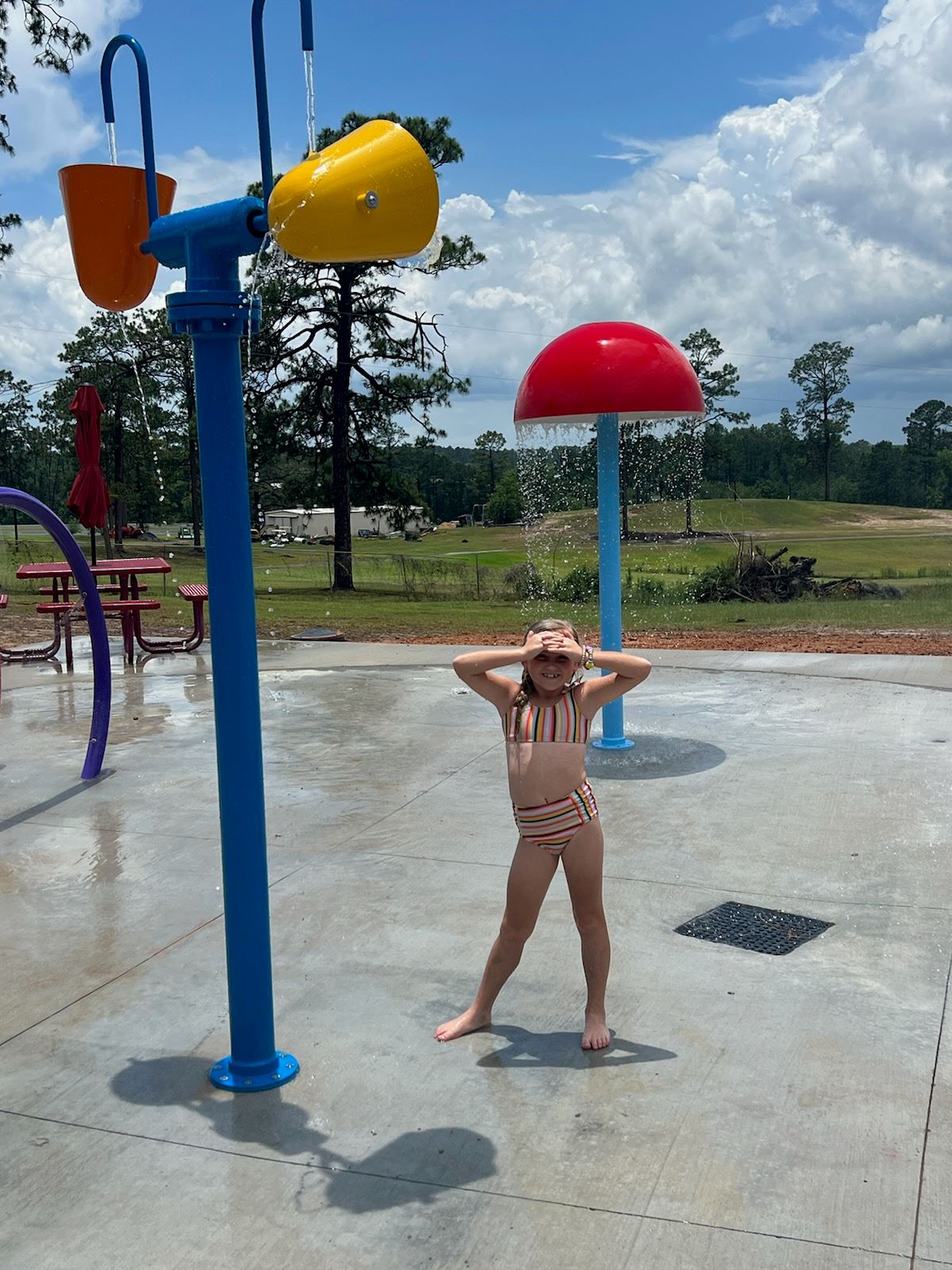 Spray features at Leesville Municipal Splash Park.