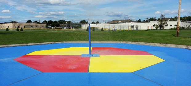 Spray pool area at LeTort Park in Carlisle.