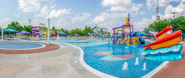 Water-play area at Liberty Lagoon.
