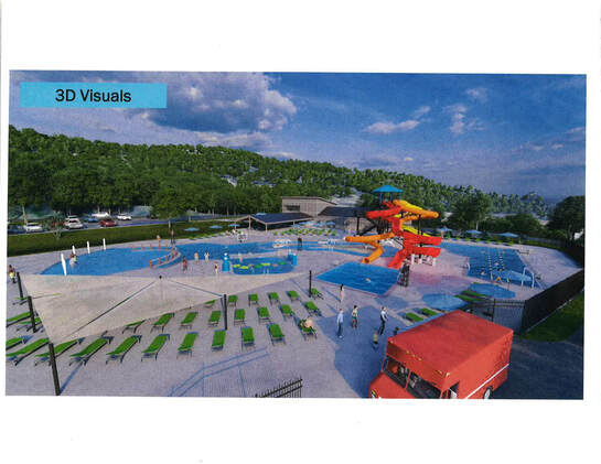 Additional official view of Marilla Pool aquatic features.