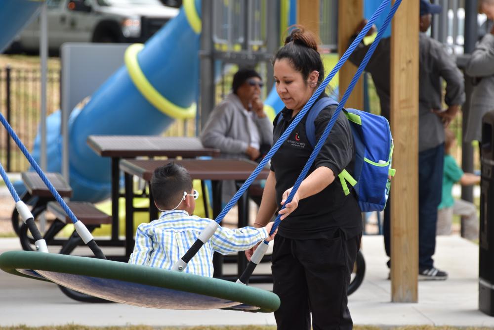 Another view of the Martin Luther King Jr. Park splash pad.