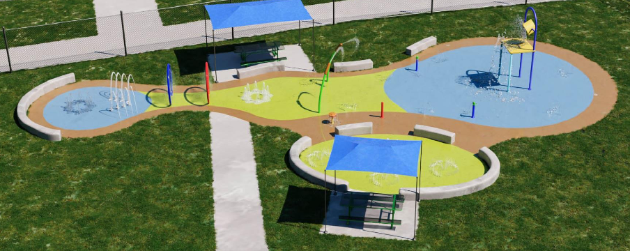 Project announcement image for the McCray Park splash pad.