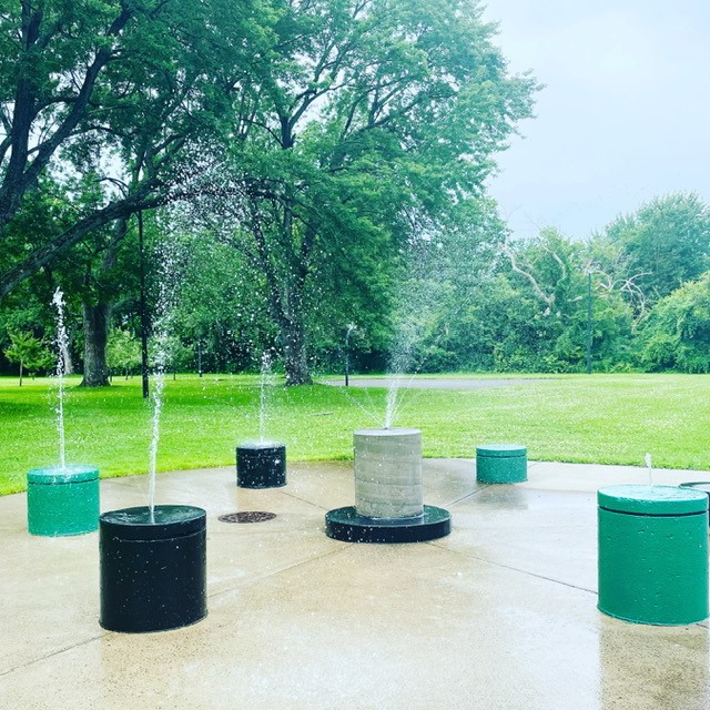 McKinley Park spray feature.