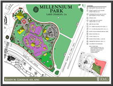 Millennium Park public park image from City of Lake Charles.