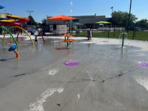 Spray features at the Nixa Splash Pad.