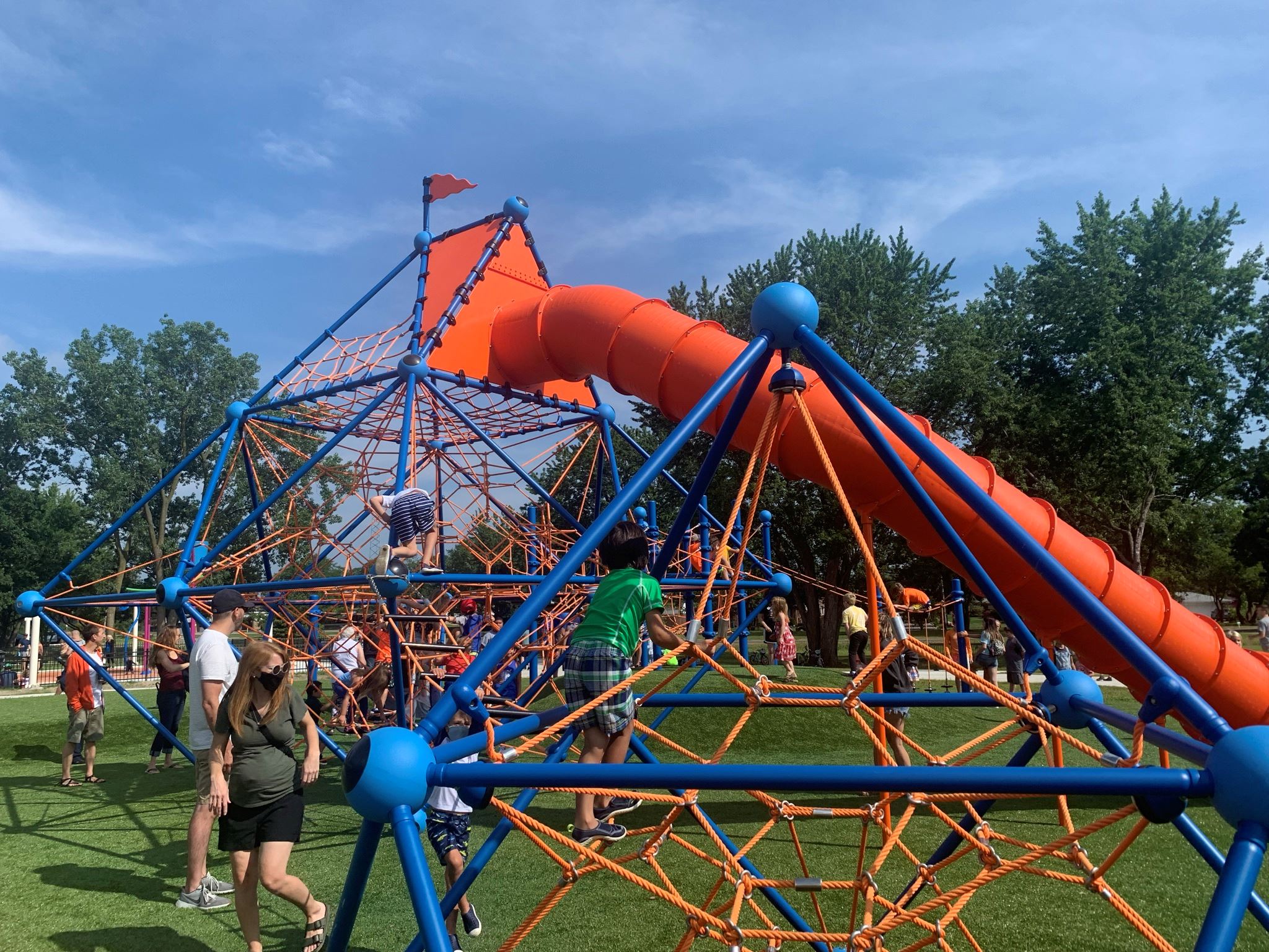 Playscape at Normandy Oaks Park next to the splash area.