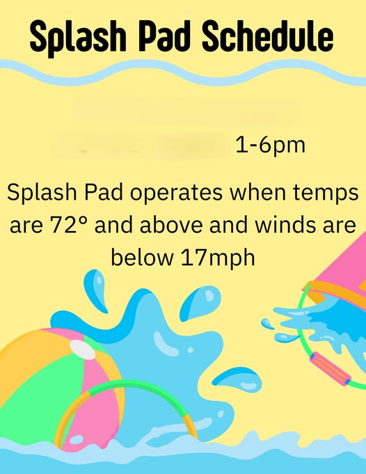 Northern Wasco Parks and Recreation splash pad update image from Facebook.