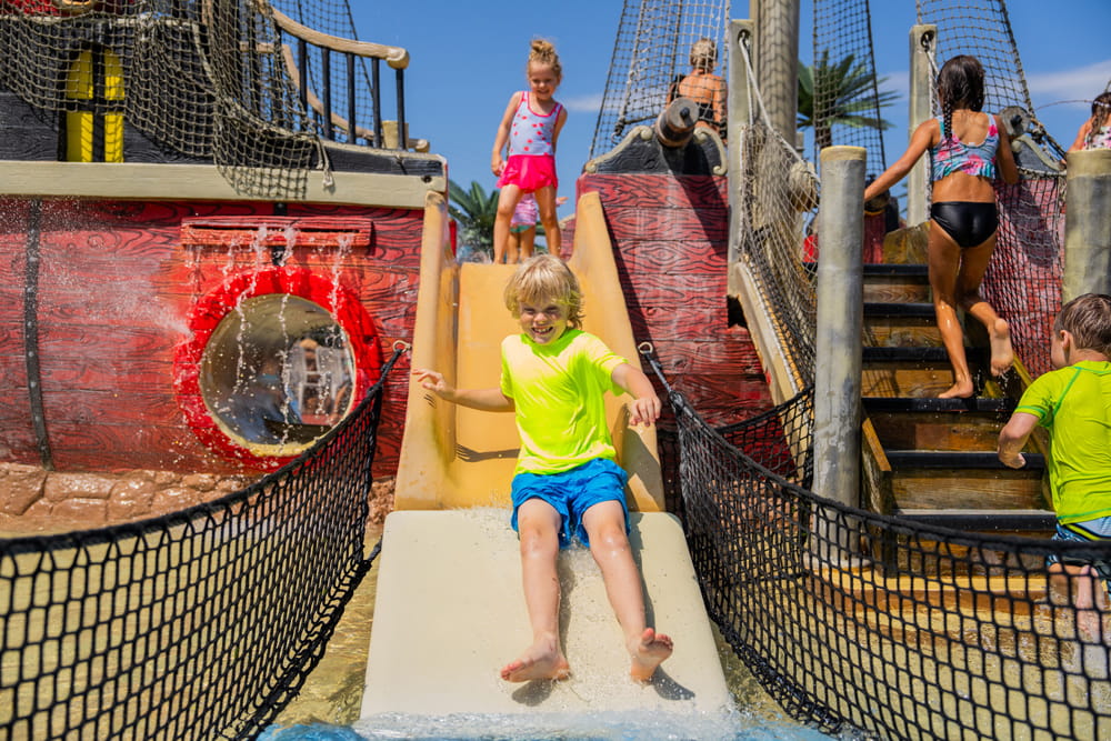 Lil' Buc's Bay children's water playground at OC Waterpark.