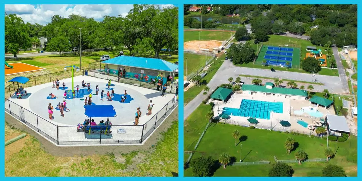 Official Brunswick Recreation and Parks banner for the pool and splash pad page.