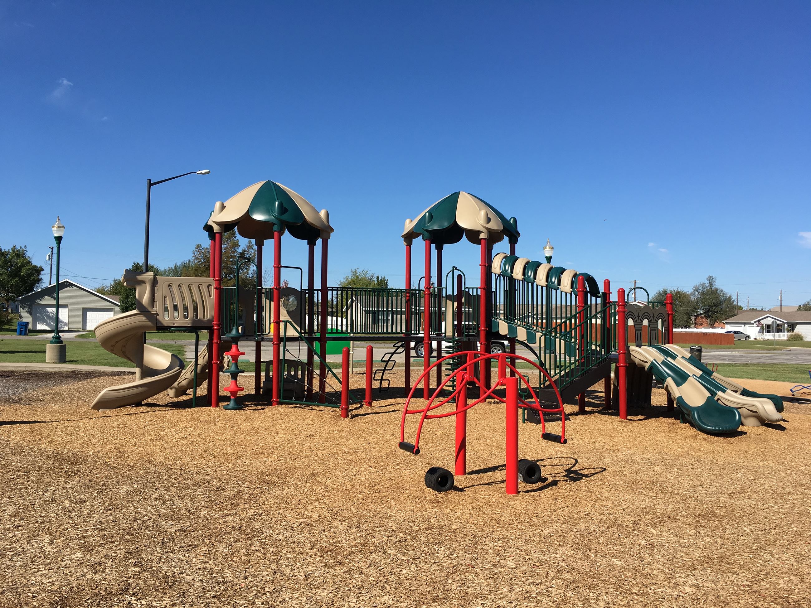 Playground near shelter at Parr Hill Park.