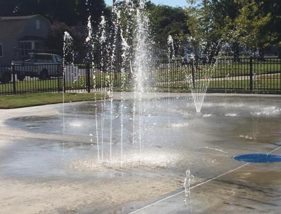 Splash pad spray zone at Rotary Health Park in Paducah.