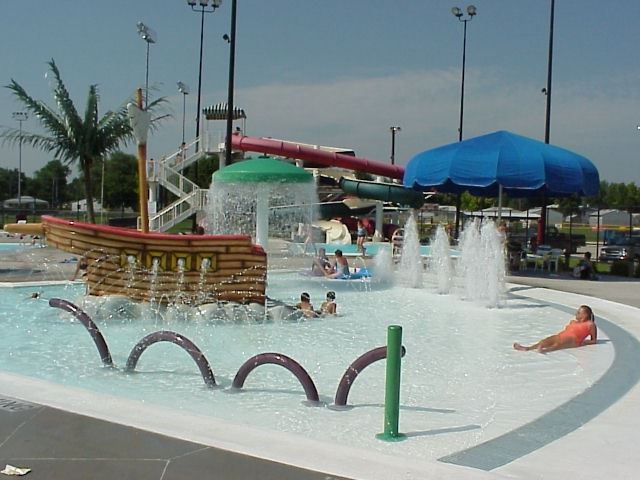 Zero-depth area at Pirate Cove Water Park in Council Bluffs.