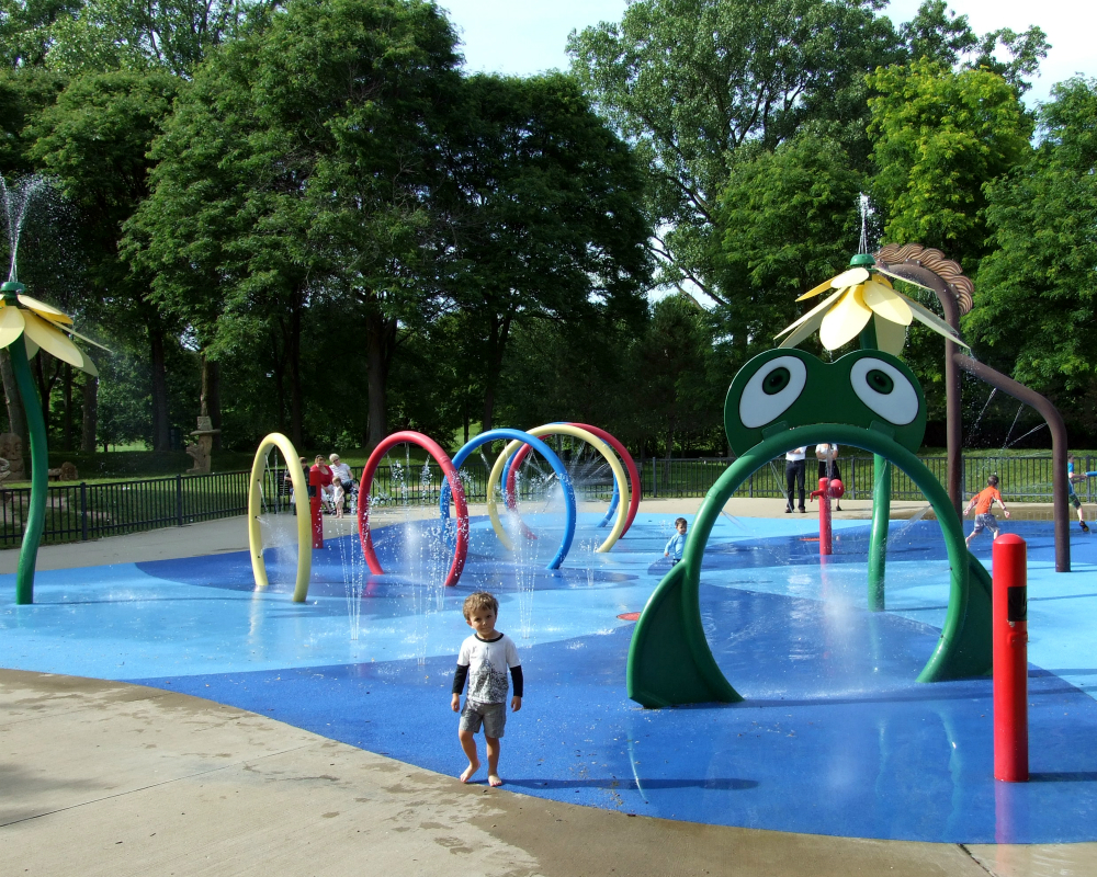 Plymouth Township Sprayscape water-play area.