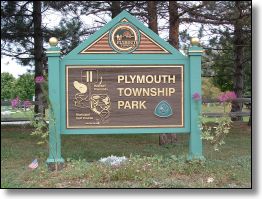 Sign at Plymouth Township Park.