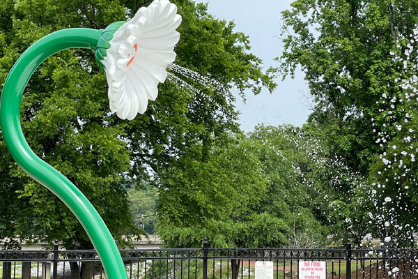 Closer official view of the Pratt Park Splash Pad.