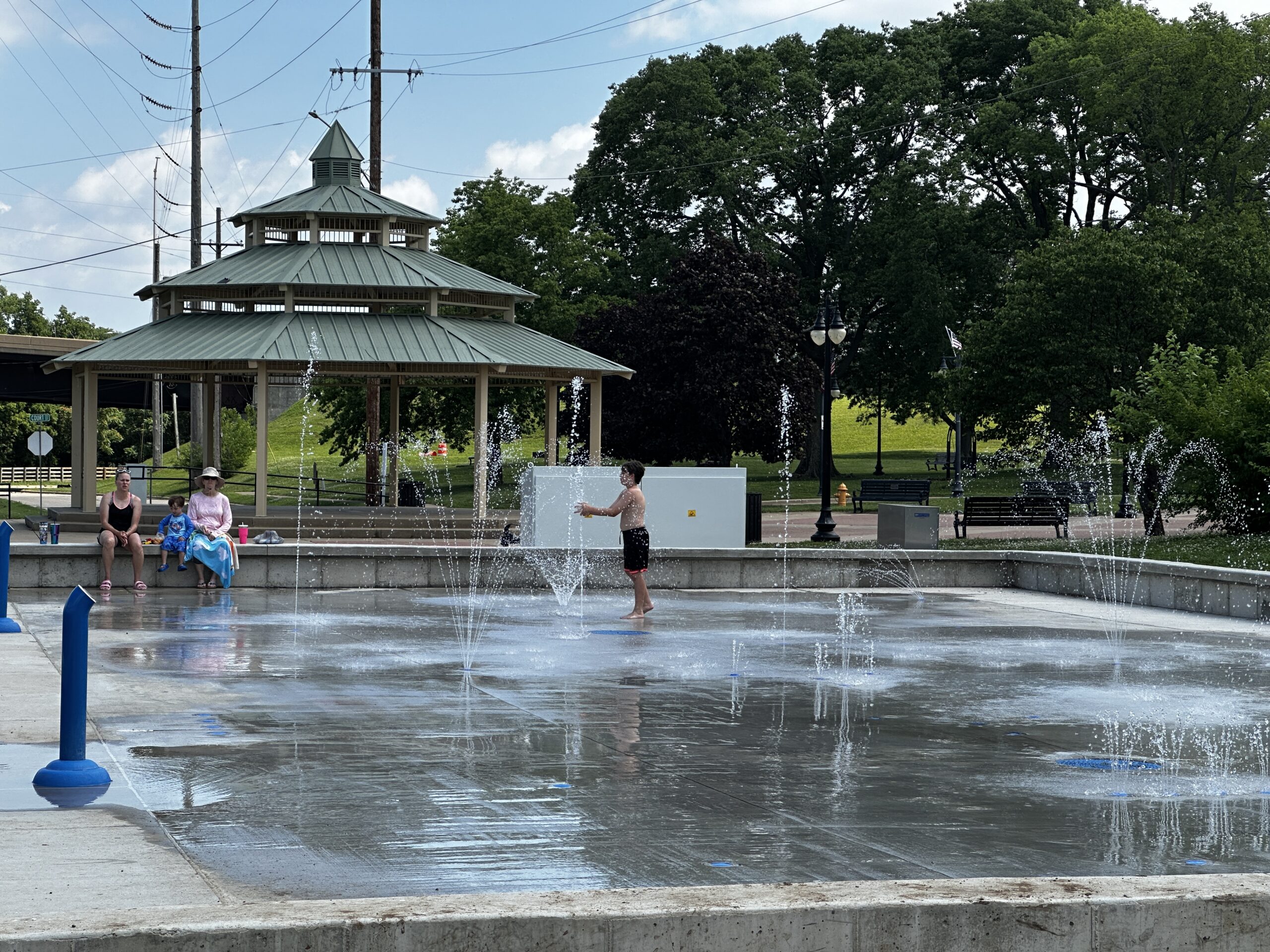 View of the Pekin splash pad play area.
