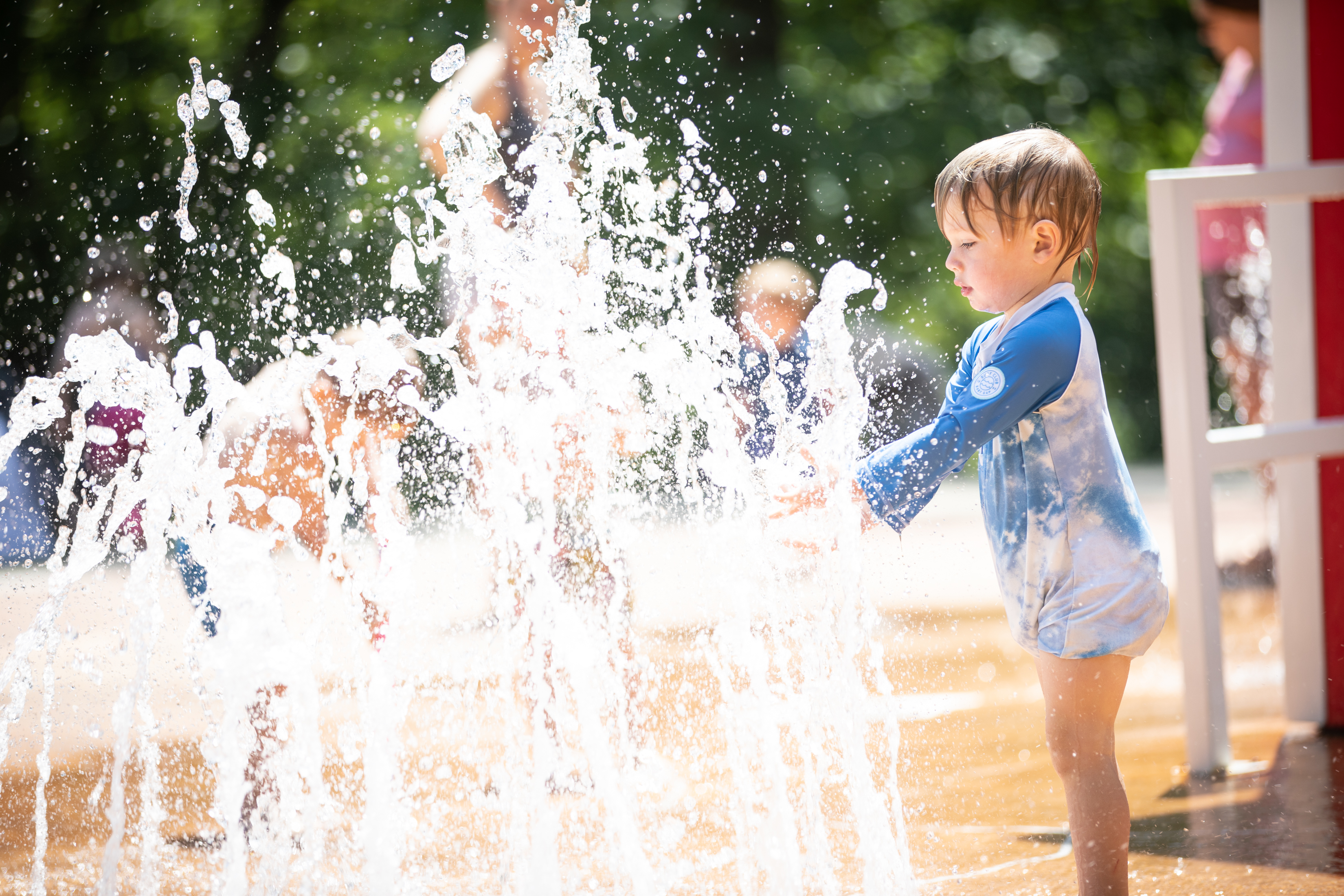 Second official view of Round Hill Park Spray Park.