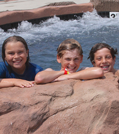 Spa or warming pool area at Runaway Rapids.