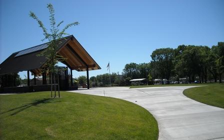 Covered pavilion at Sahalee Park in Madras.