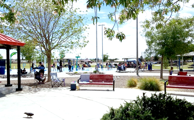 Salvador Rivas Jr. Spray Park splash area in El Paso.