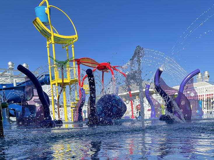 Sea Spray Park attraction area on the boardwalk.