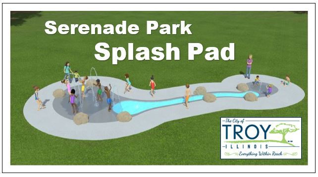 City of Troy spotlight image for Serenade Park Splash Pad.