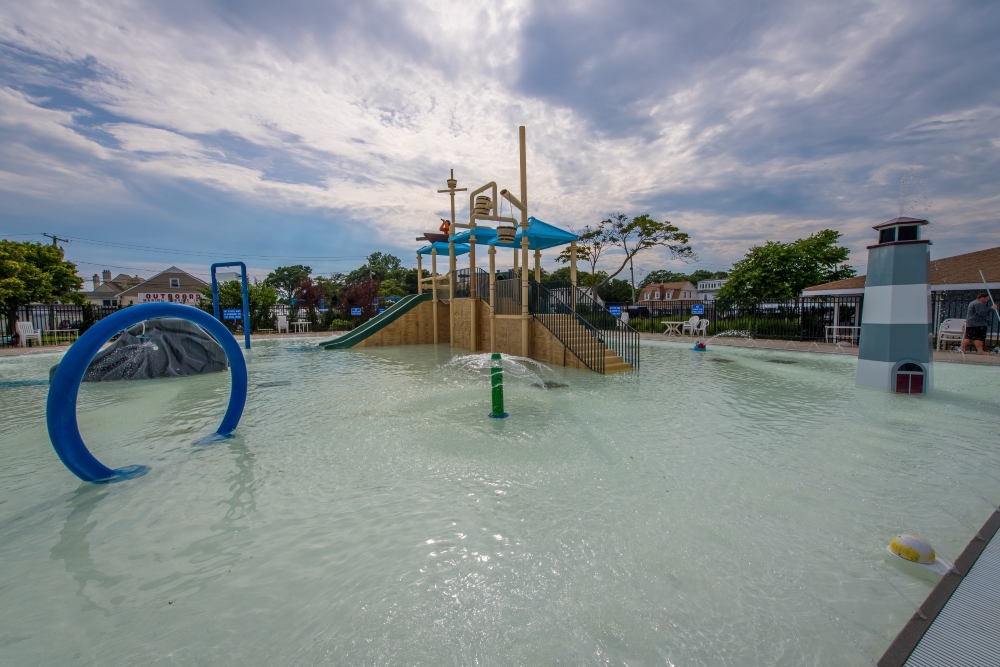 Shipwreck Cove Spray Park at Bay Shore Marina.
