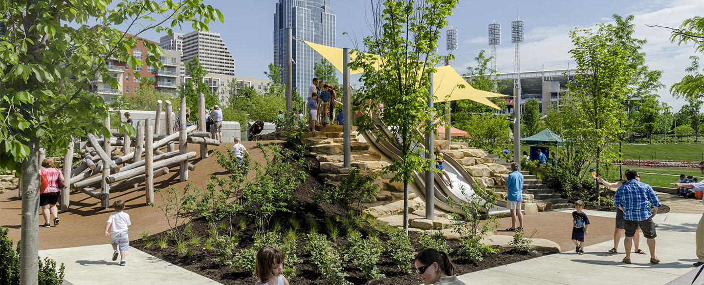 Adventure playground at Smale Riverfront Park