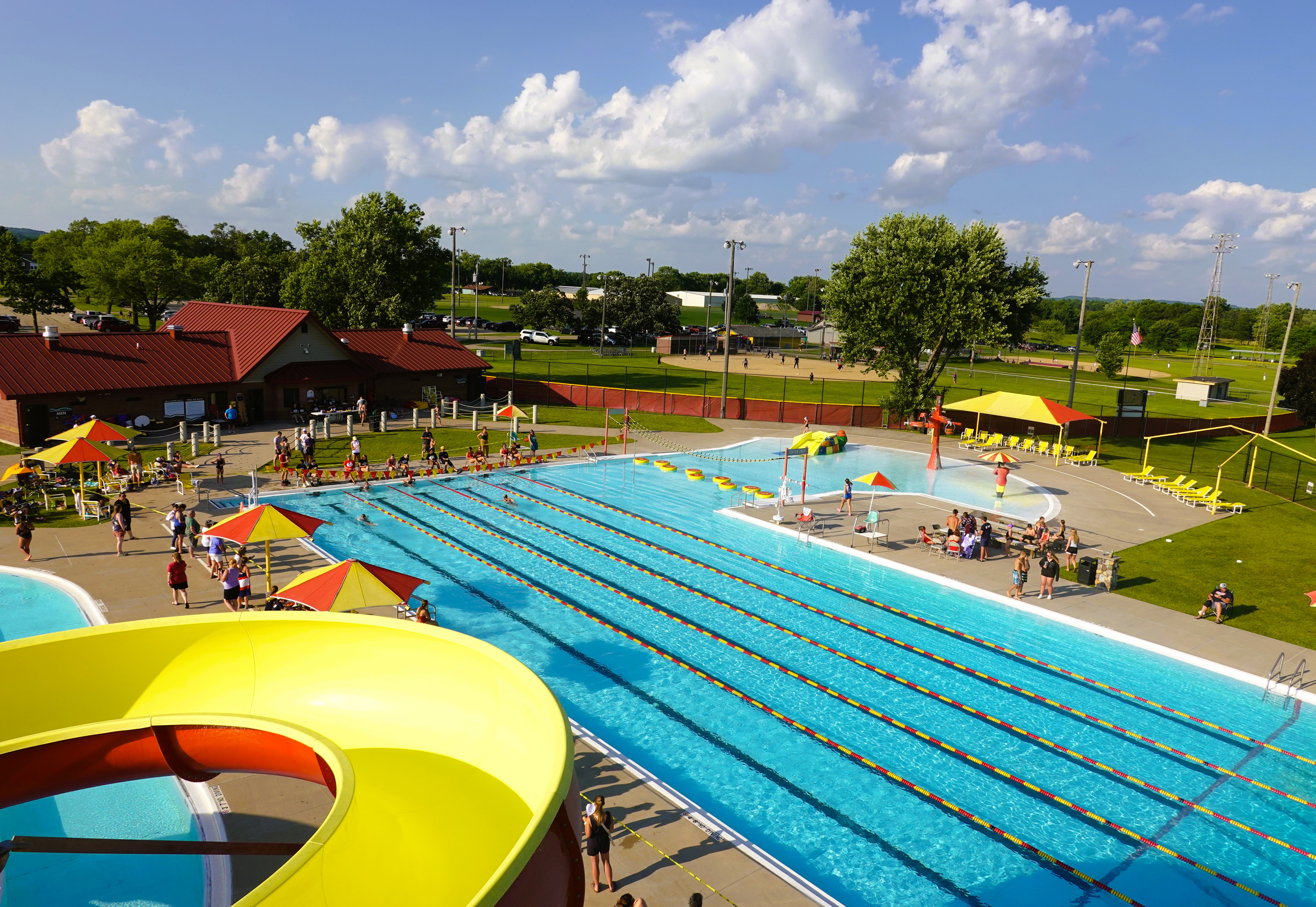 Pool area at Sparta Family Aquatic Center.