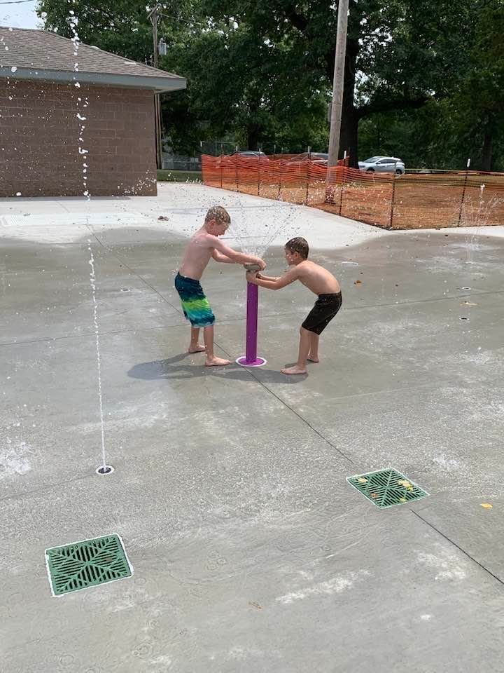 Spray features at Hawthorn Park in Leavenworth.