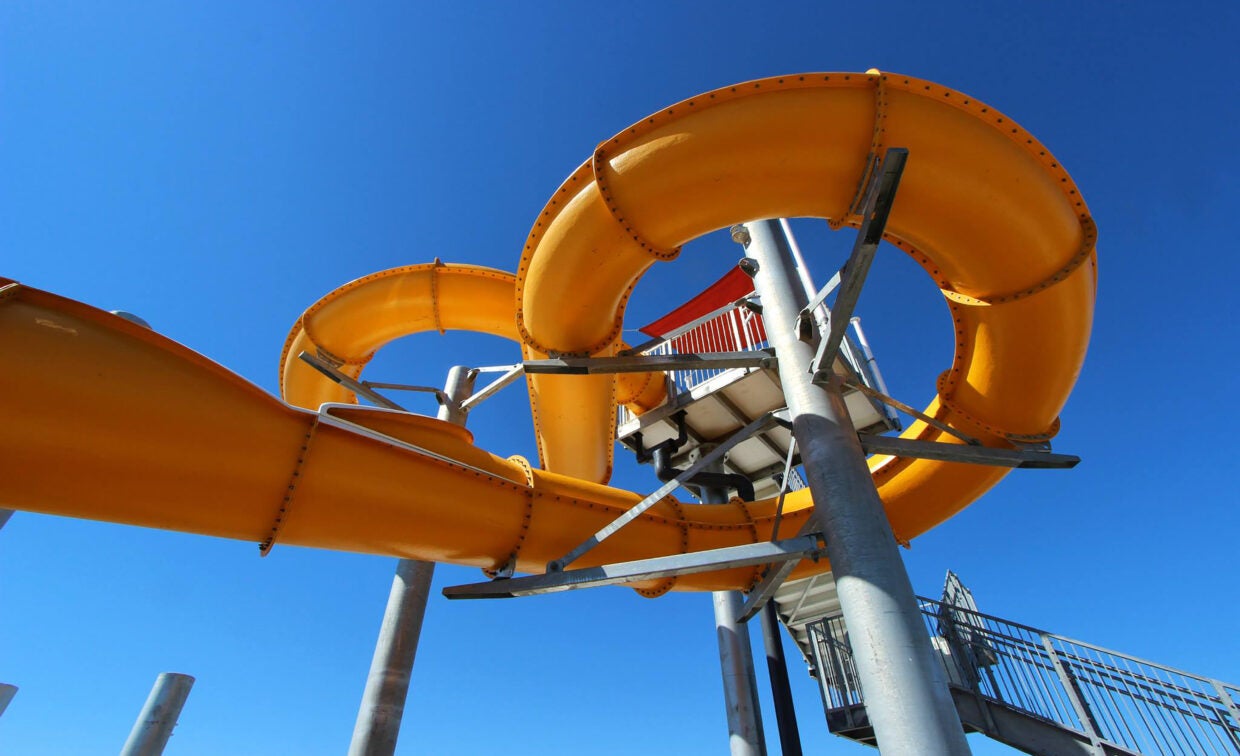 Water slide at Splash Station Aquatic Center in Wentzville.