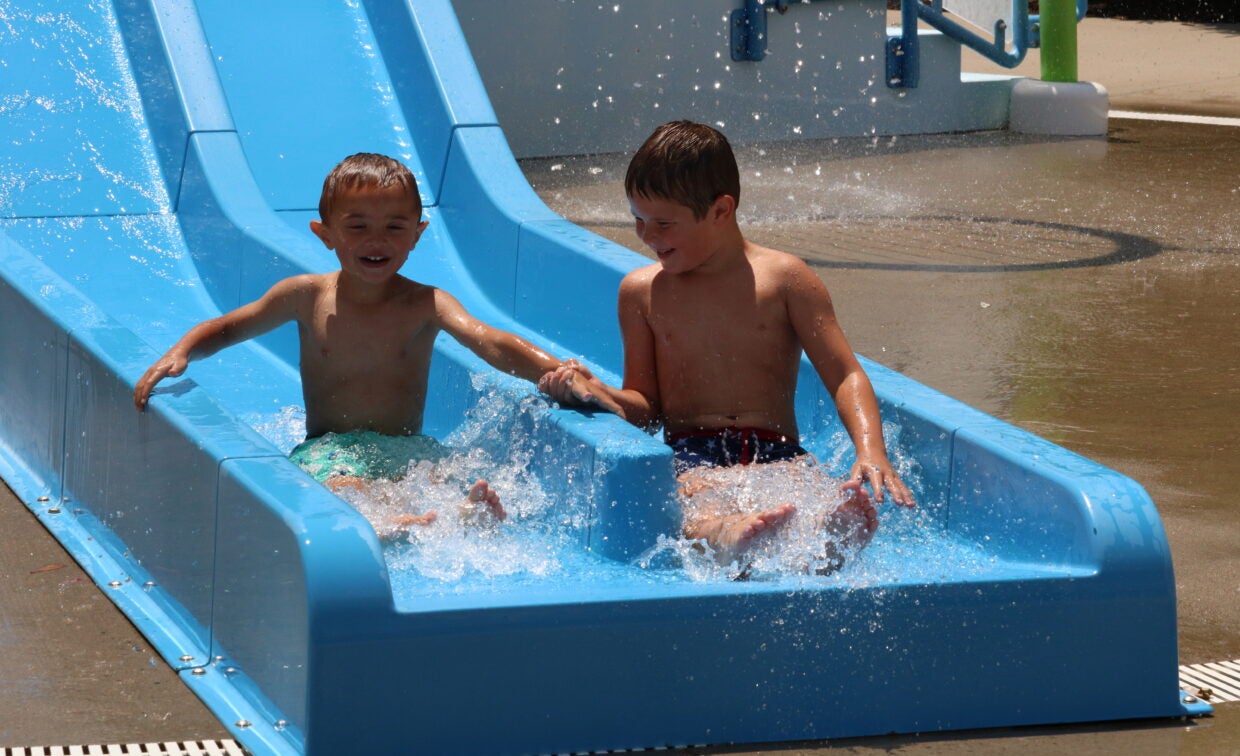 Pool area at Splash Station Aquatic Center.