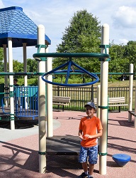 Accessible playground at Dorbrook Recreation Area near the sprayground.