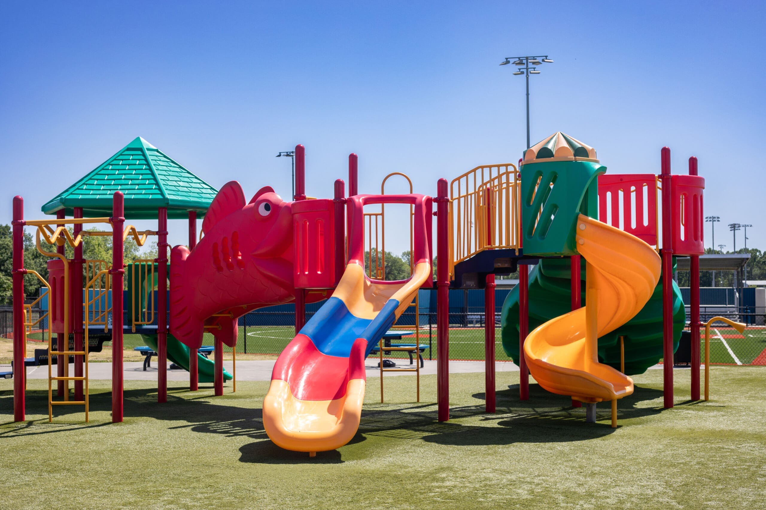 Playground near the splash pad at Broussard Sports Complex.