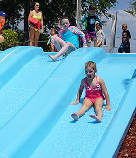 Kid-sized slides at Sun Splash Family Waterpark.