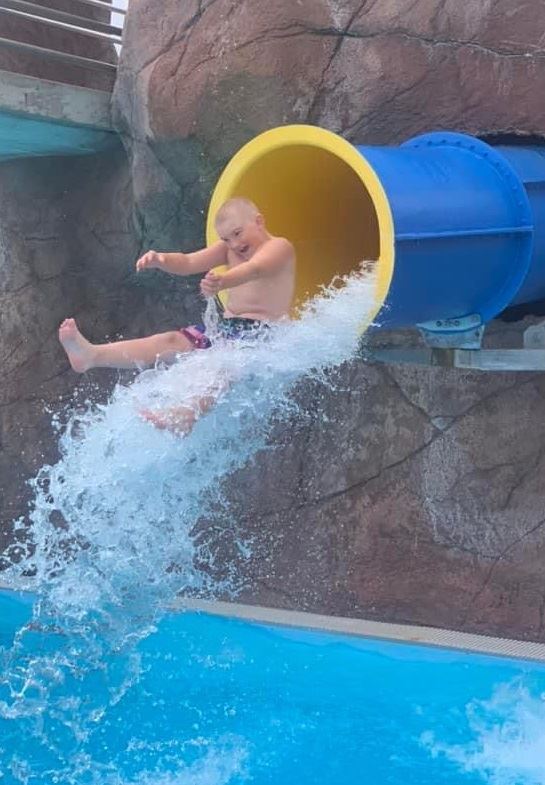 Rock Falls area at The Falls Aquatic Center.