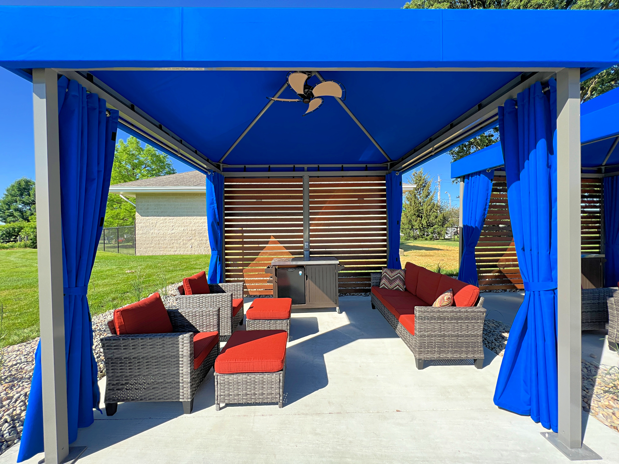 Private cabana area at Tropicanoe Cove.