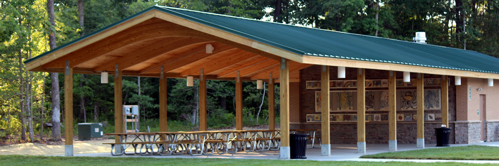 Picnic shelter at Twin Hickory Park.