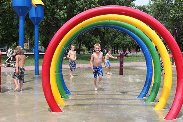 Official photo of University Spray Park in Grand Forks.