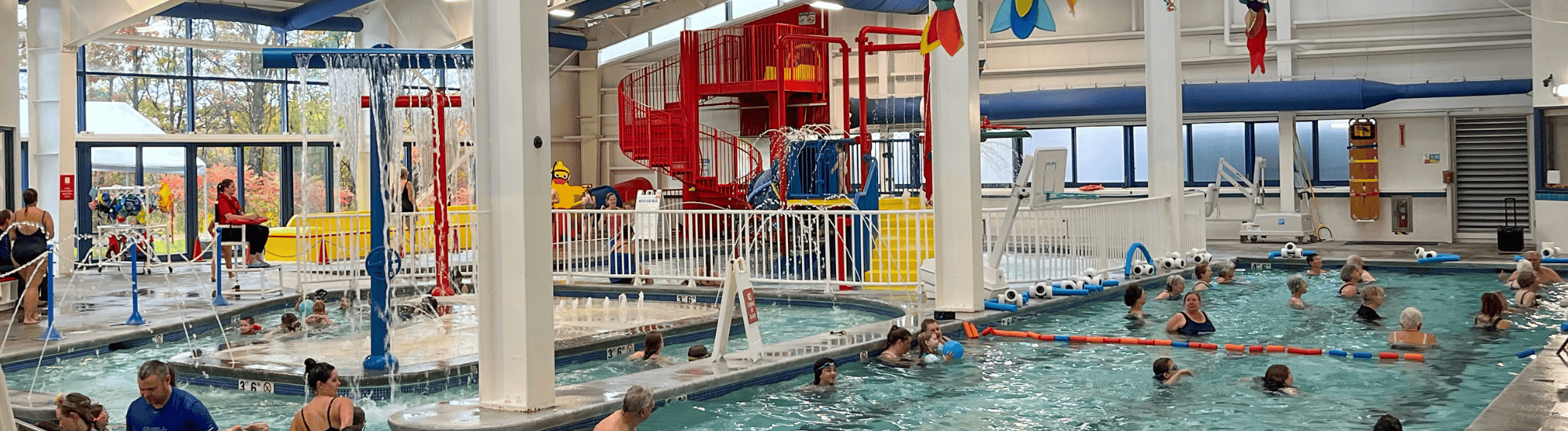 Upper Valley Aquatic Center indoor splash park.