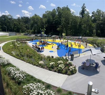 Splash pad at Veterans Memorial Park in Middletown.