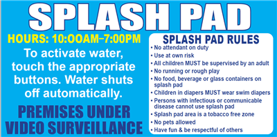 Another official image of the splash pad at Veterans Memorial Park.