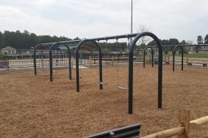 Additional splash features at Veteran's Park.